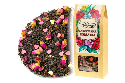 Herbata Czarna z Serduszkami ŚWIĄTYNIA MIŁOŚCI (50g) (KT) Na Walentynki !!